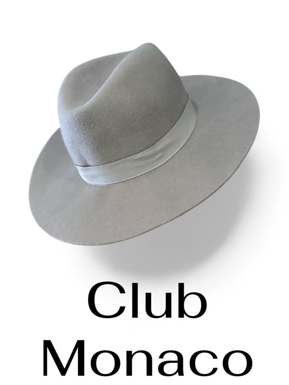 Club Monaco Gray Felt Wide-Brim Hat